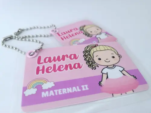 Chaveiros Menina para Mochila e Lancheira Escolar