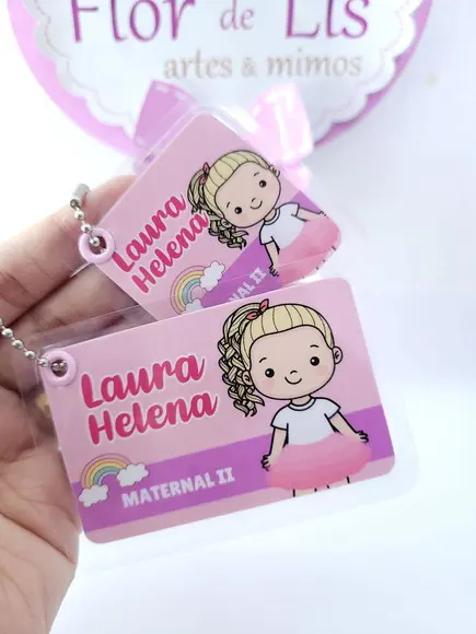 Chaveiros Menina para Mochila e Lancheira Escolar