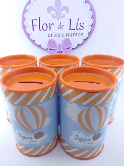 Cofrinho Pipas e Balões Festa de Menino Lembrancinha