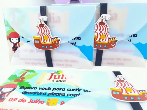 Convite Menina Pirata