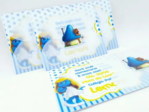 Convitinho Smurfs