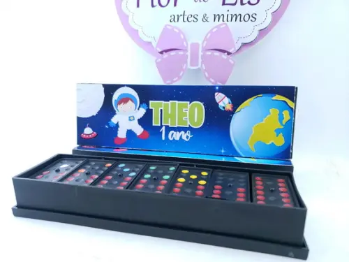 Dominó Personalizado Astronauta Galáxia