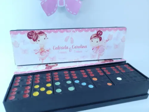 Dominó Personalizado Bailarinas e Borboletas Lembrancinha