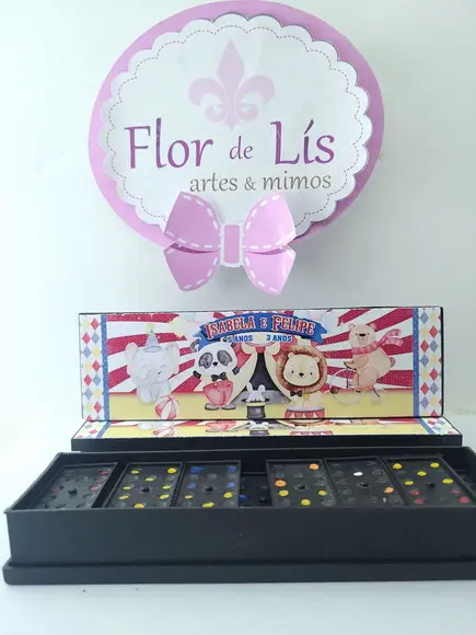 Dominó Personalizado Circo Vintage Aquarela