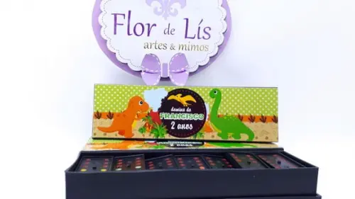 Dominó Personalizado Dinossauro Cute