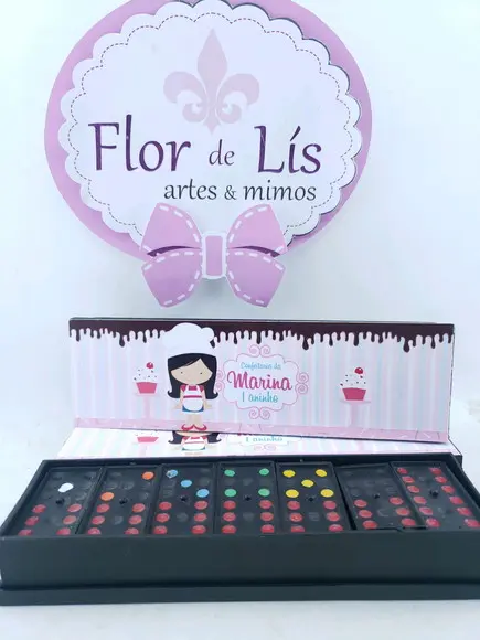 Dominó Personalizado Confeitaria Menina Docinho