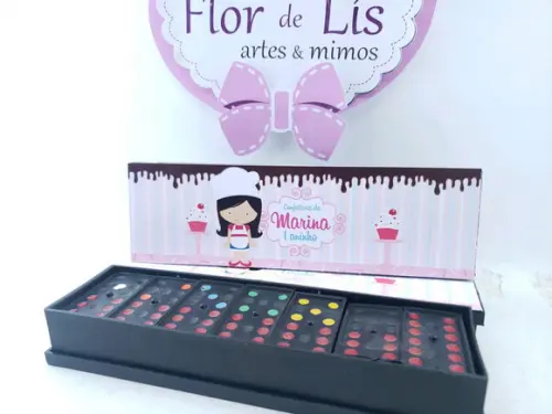 Dominó Personalizado Confeitaria Menina Docinho