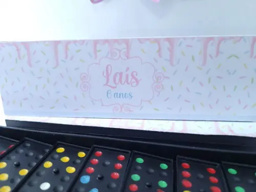 Dominó Personalizado Doceria Granulado Candy Color