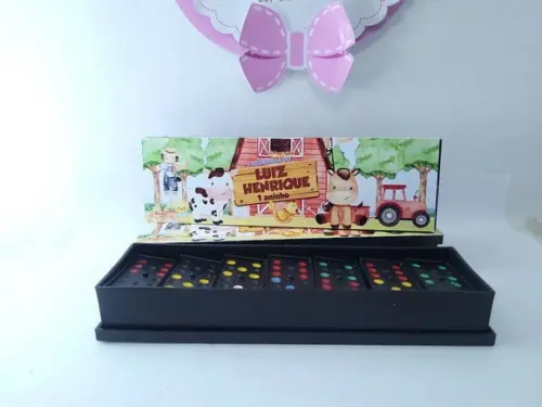 Dominó Personalizado Fazendinha Animais Aquarela