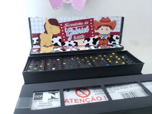 Dominó Personalizado Fazendinha Azul