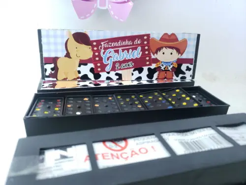 Dominó Personalizado Fazendinha Azul