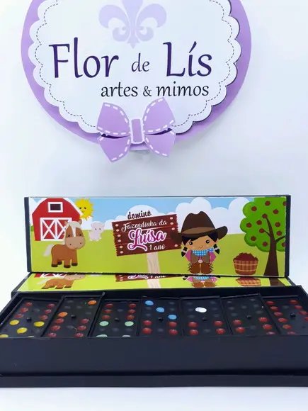Dominó Personalizado Fazendinha Menina