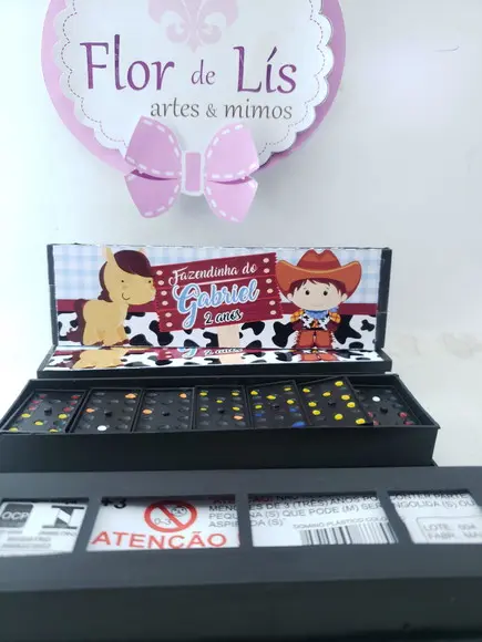 Dominó Personalizado Fazendinha Azul