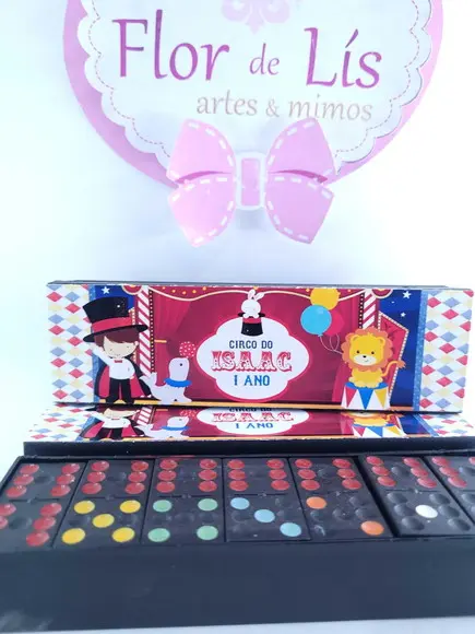 Dominó Personalizado Festa Circo Lembrancinha