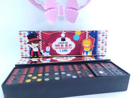 Dominó Personalizado Festa Circo Lembrancinha