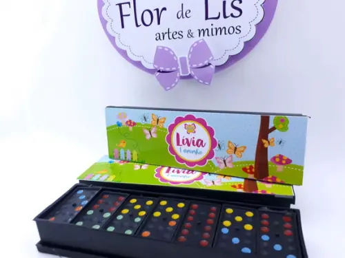 Dominó Personalizado Jardim Encantado Menina