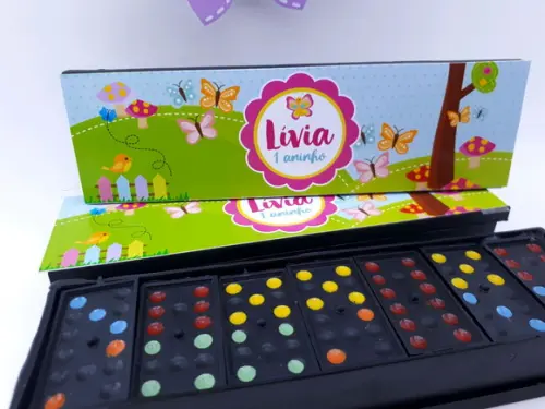 Dominó Personalizado Jardim Encantado Menina