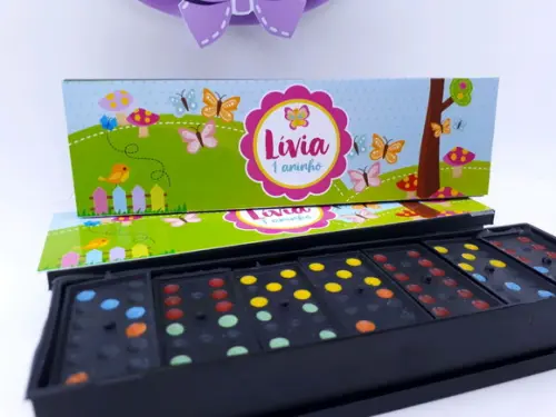 Dominó Personalizado Jardim Encantado Menina