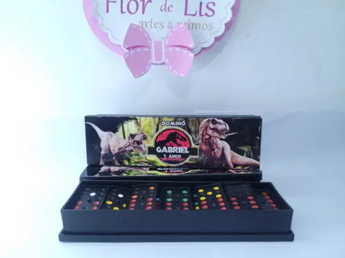Dominó Personalizado Lembrancinha Dinossauro Jurassico