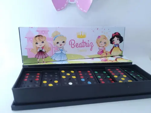 Dominó Personalizado Lembrancinha Princesas Menina