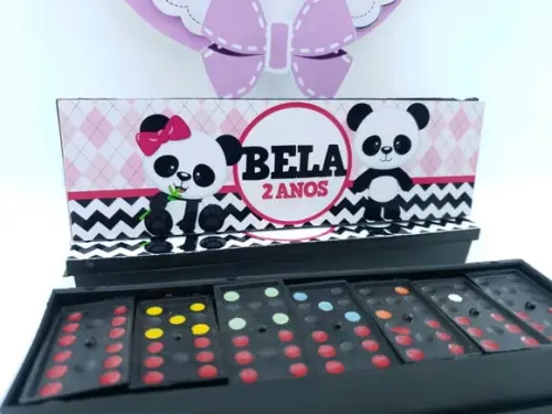 Dominó Personalizado Panda Menina