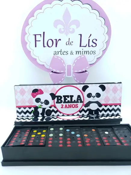 Dominó Personalizado Panda Menina