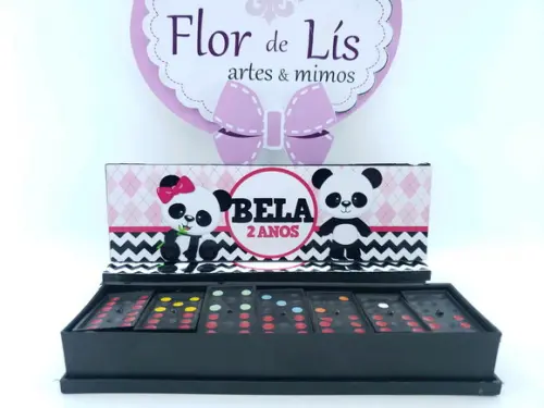 Dominó Personalizado Panda Menina