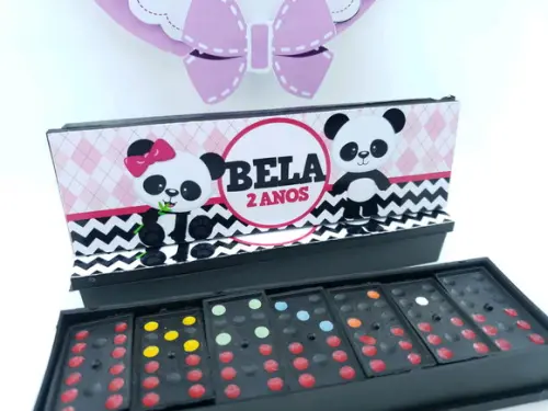 Dominó Personalizado Panda Menina