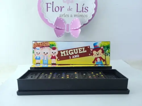 Dominó Personalizado Três Porquinhos e o Lobo Mau