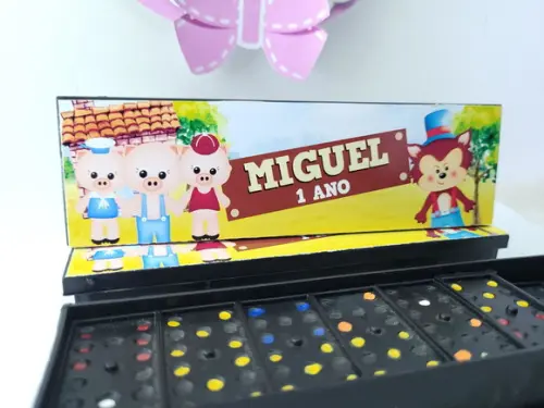Dominó Personalizado Três Porquinhos e o Lobo Mau