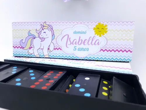 Dominó Personalizado Unicórnio
