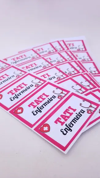 Etiqueta de Identificação Personalizada Enfermagem Adesivo