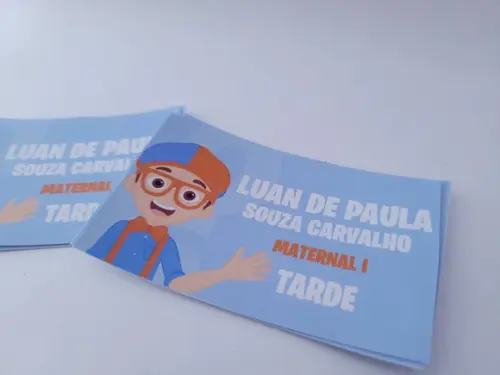 Etiqueta Escolar para Caderno Blippi Volta às Aulas