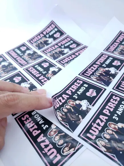 Etiqueta Escolar para Caderno Black Pink