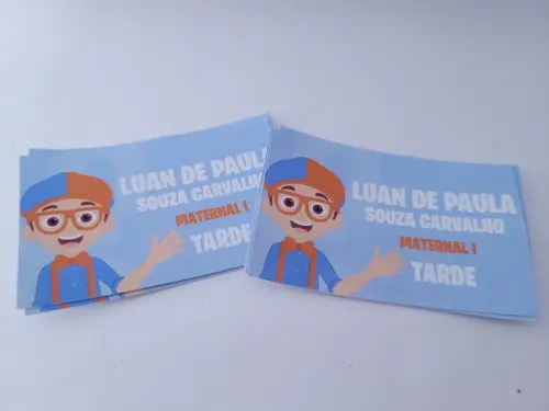 Etiqueta Escolar para Caderno Blippi Volta às Aulas