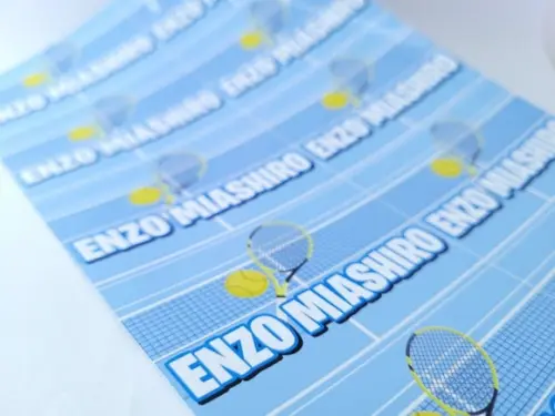 Etiqueta Escolar para Caderno Esportes Tenis Azul