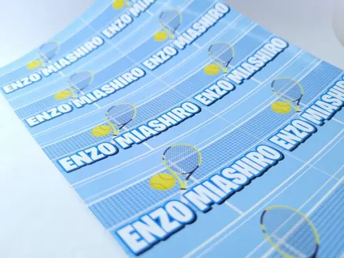 Etiqueta Escolar para Caderno Esportes Tenis Azul