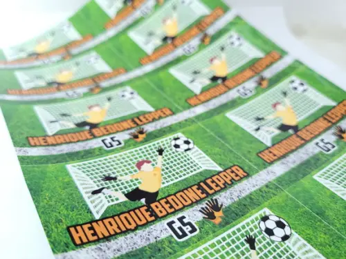 Etiqueta Escolar para Caderno Goleiro Futebol