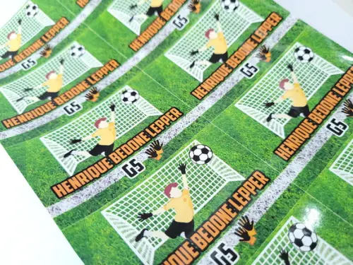 Etiqueta Escolar para Caderno Goleiro Futebol