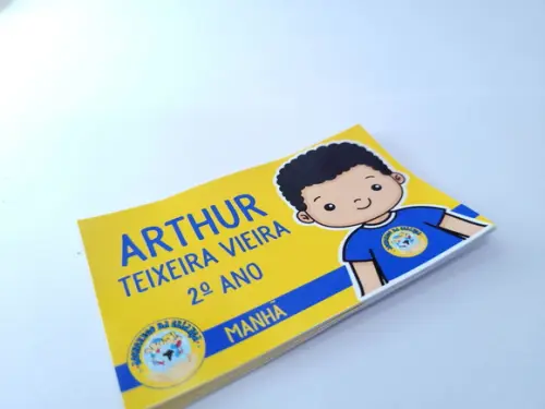 Etiqueta Escolar para Cadernos e Livros Menino 20 Unidades