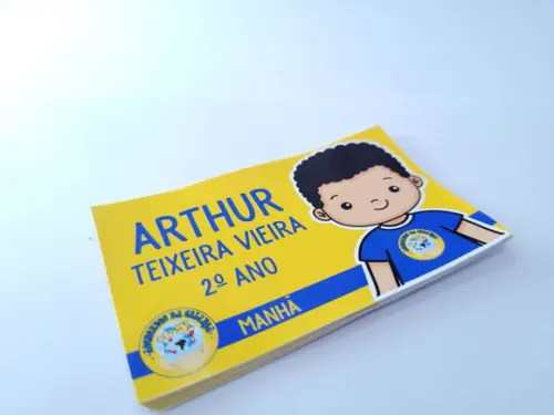 Etiqueta Escolar para Cadernos e Livros Menino 20 Unidades