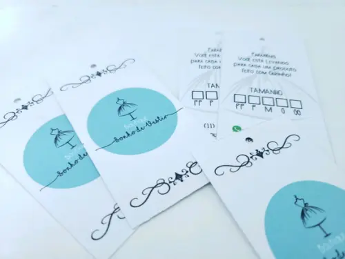 Etiqueta Personalizada Tag para Pendurar Logo Empresa