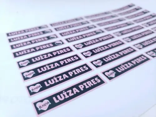 Etiquetas Lápis Escolar Black Pink