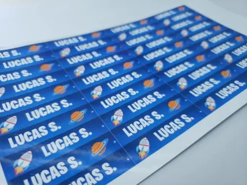 Etiquetas Lápis Escolar Menino Astronauta