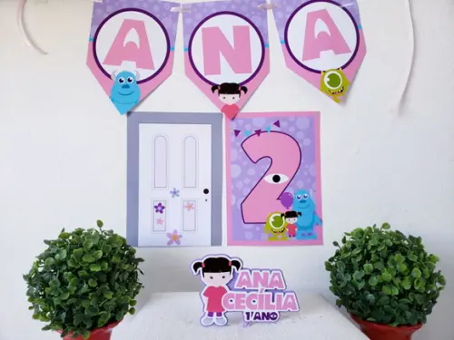 Festa em Casa Monstros Sa Topo Bandeirola e Impressos