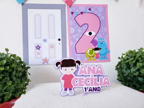 Festa em Casa Monstros Sa Topo Bandeirola e Impressos