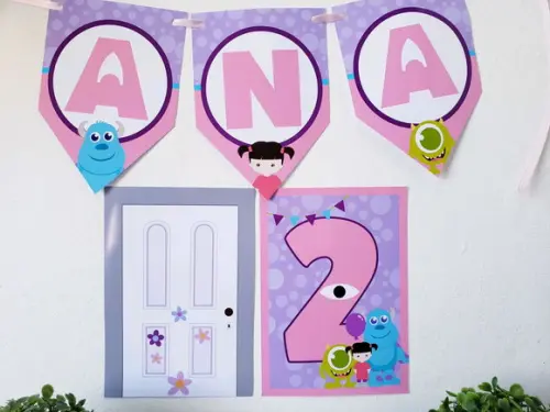 Festa em Casa Monstros Sa Topo Bandeirola e Impressos