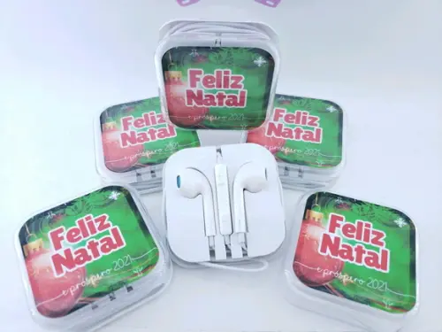 Fone de Ouvido de Natal Presente na Caixinha