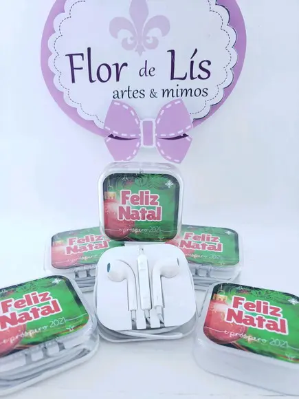 Fone de Ouvido de Natal Presente na Caixinha