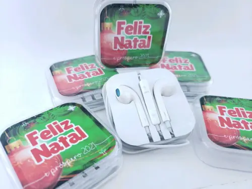 Fone de Ouvido de Natal Presente na Caixinha